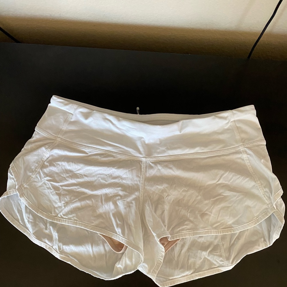 Lululemon Speed Shorts White